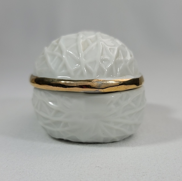 Vtg Enesco Japan Peanut Shaped Ceramic Trinket Container - Picture 6 of 12